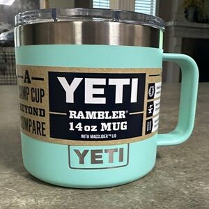 YETI Rambler 14oz Mug in Light Blue